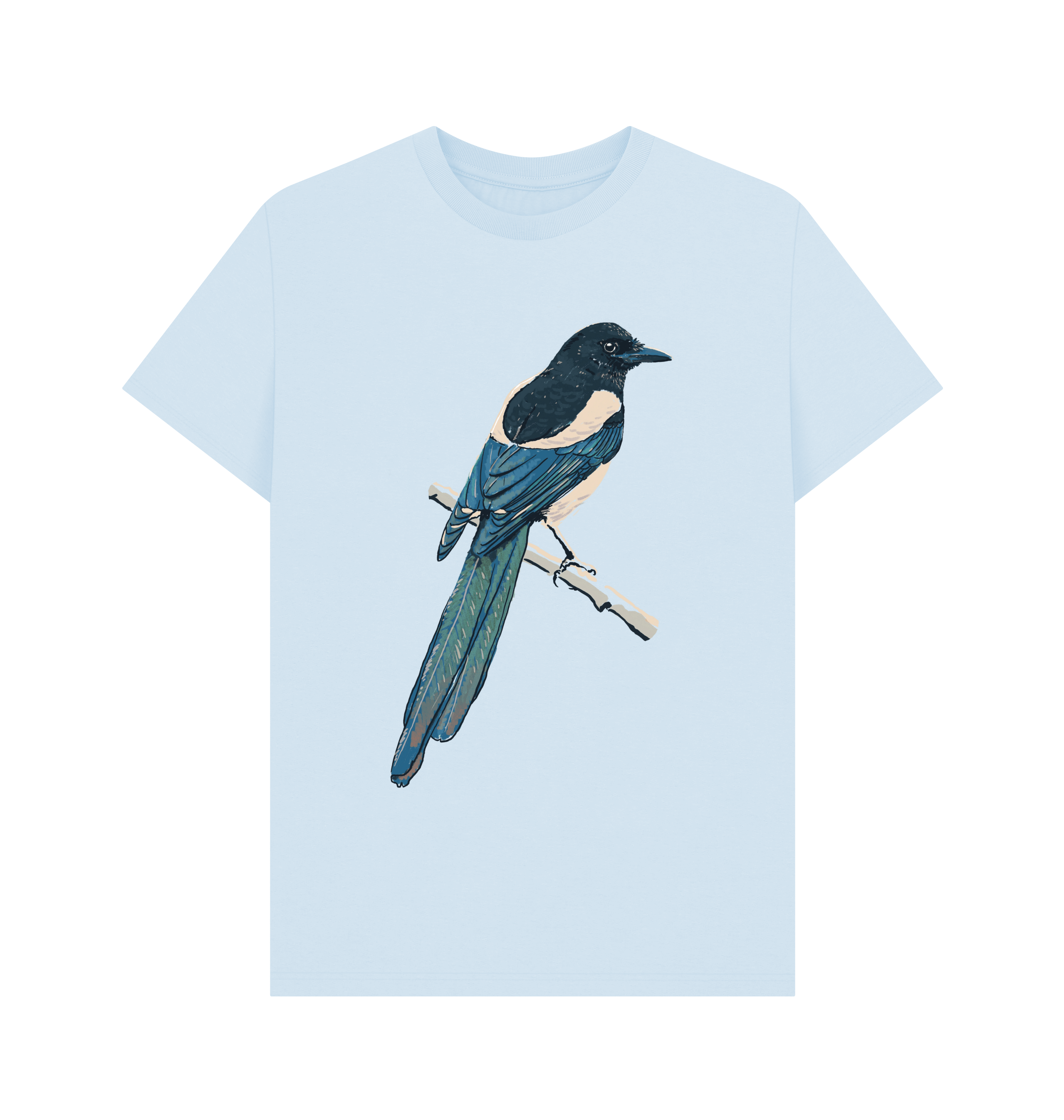 Sky Blue Printed T-shirt Front