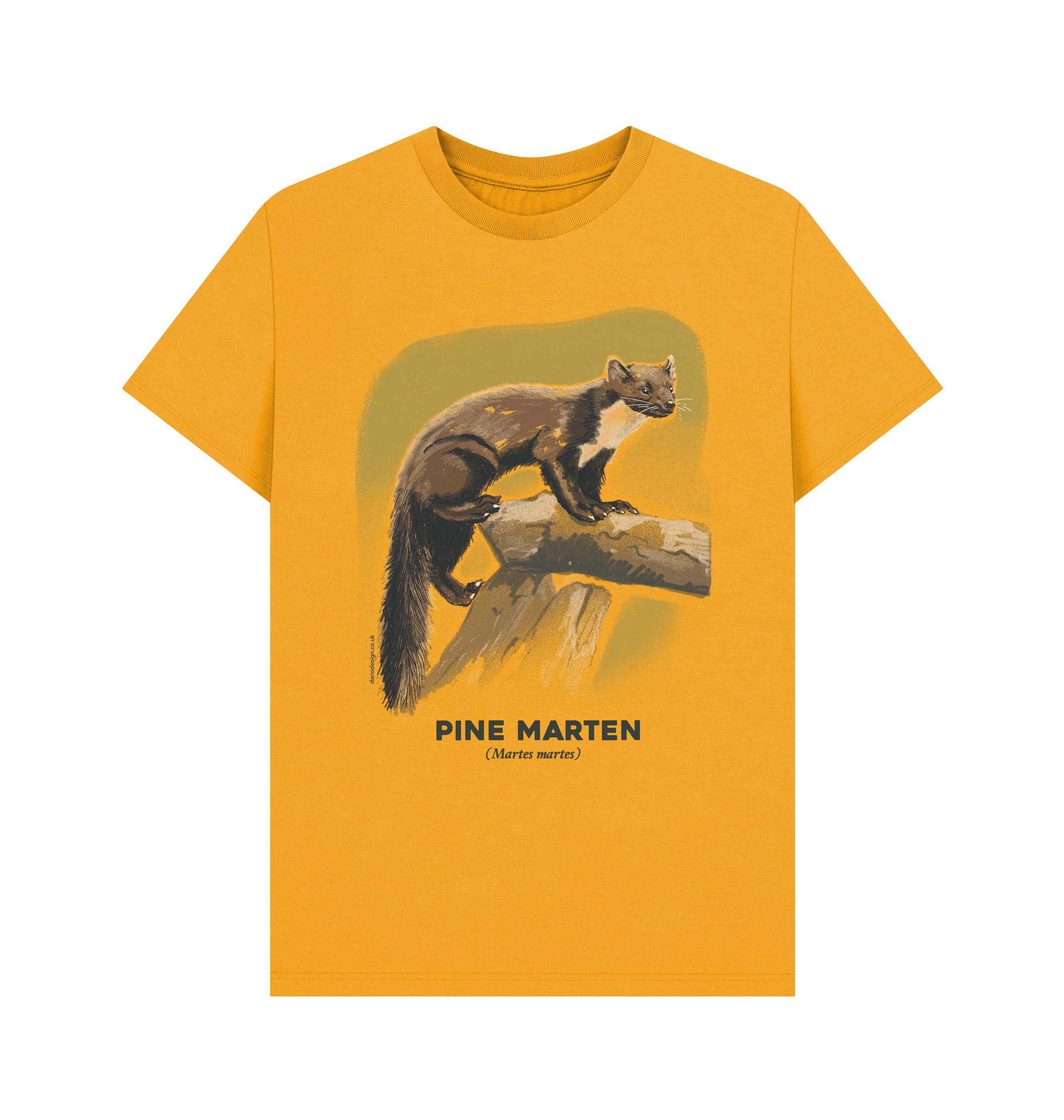 Mustard Printed T-shirt Front