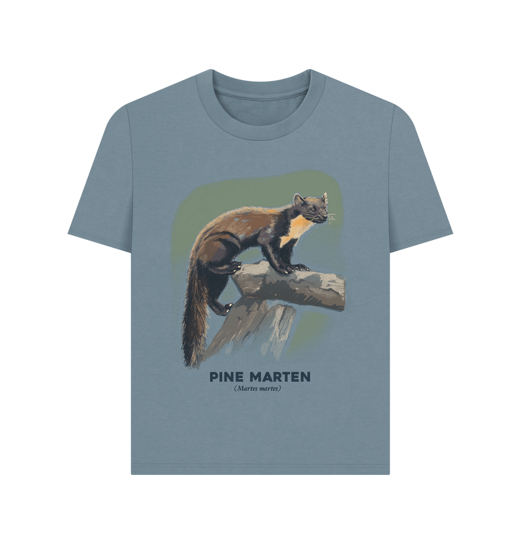 Stone Blue Printed T-shirt Front