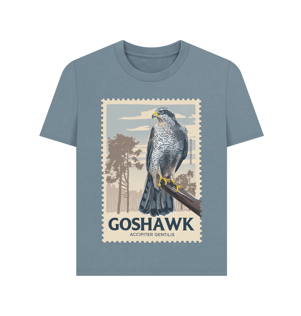 Stone Blue Printed T-shirt Front