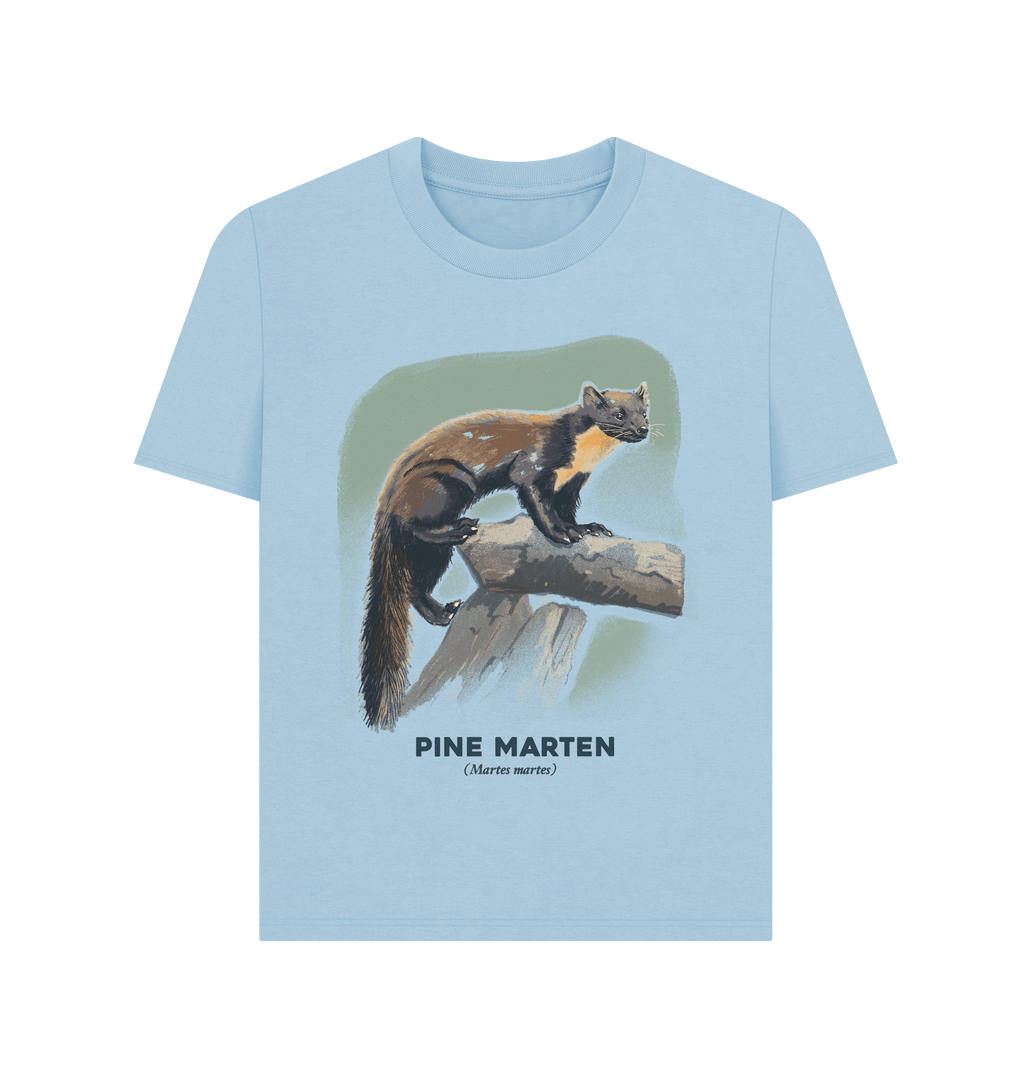 Milky Blue Printed T-shirt Front