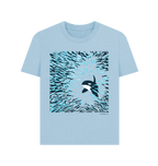 Milky Blue Printed T-shirt Front
