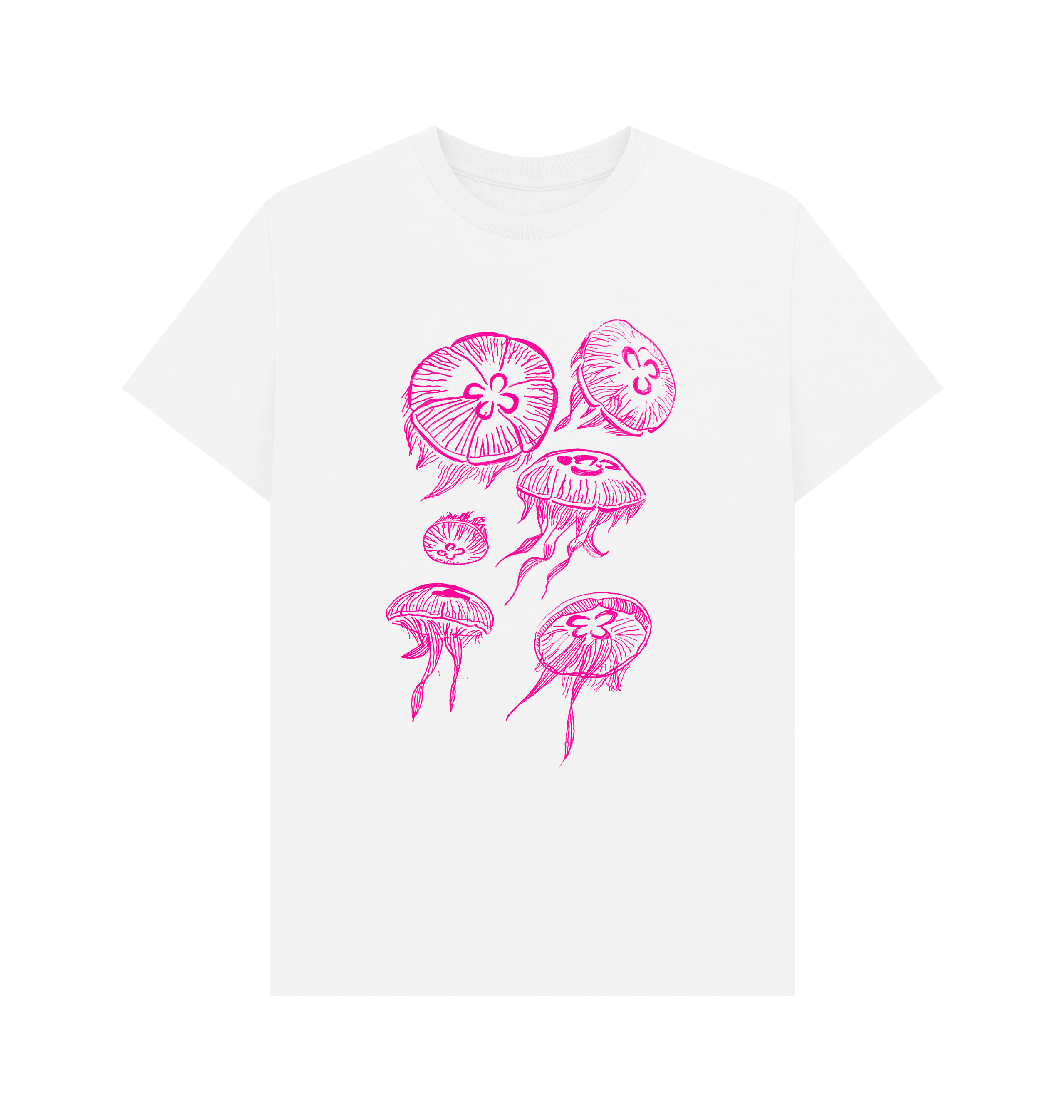 White Printed T-shirt Front