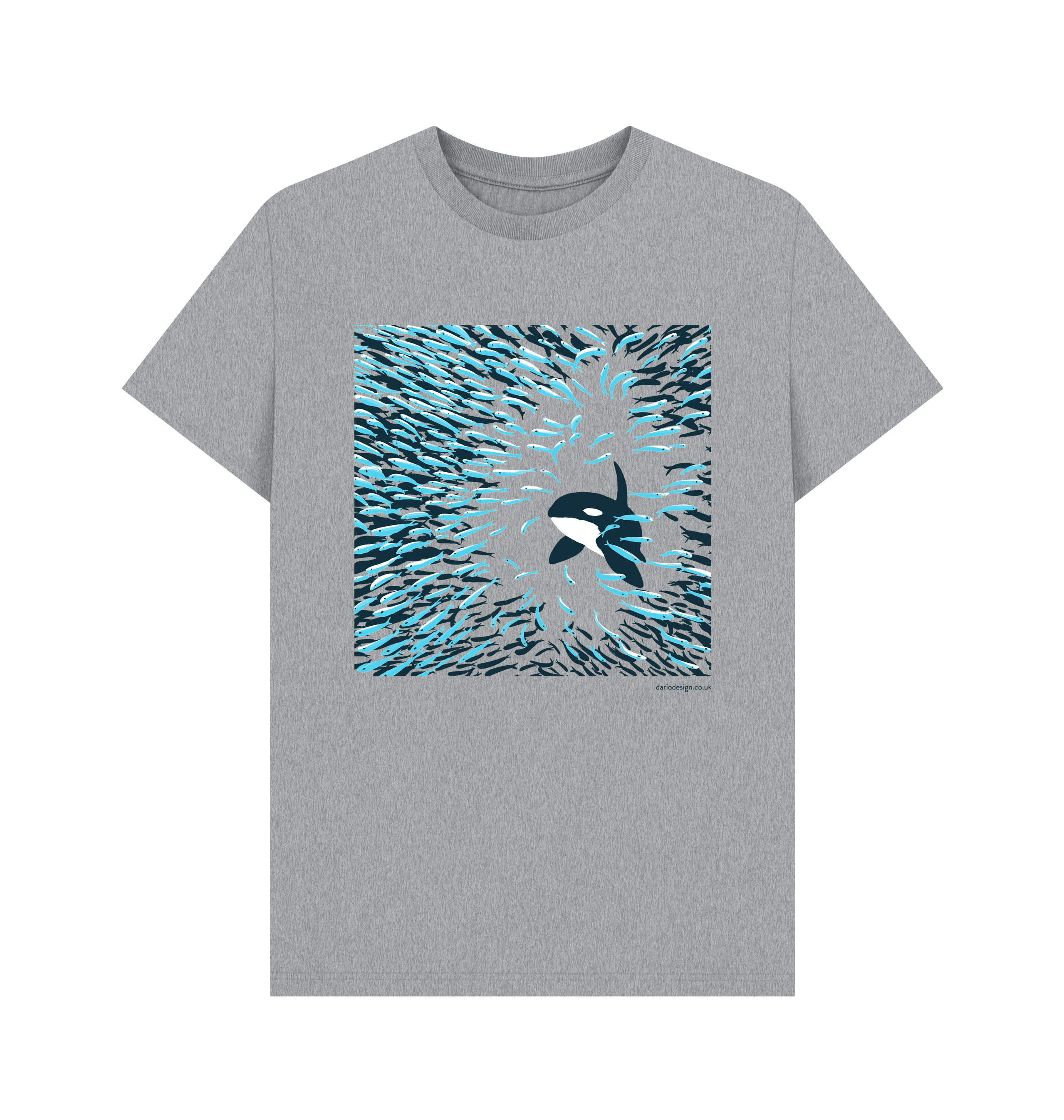 Athletic Grey Printed T-shirt Front