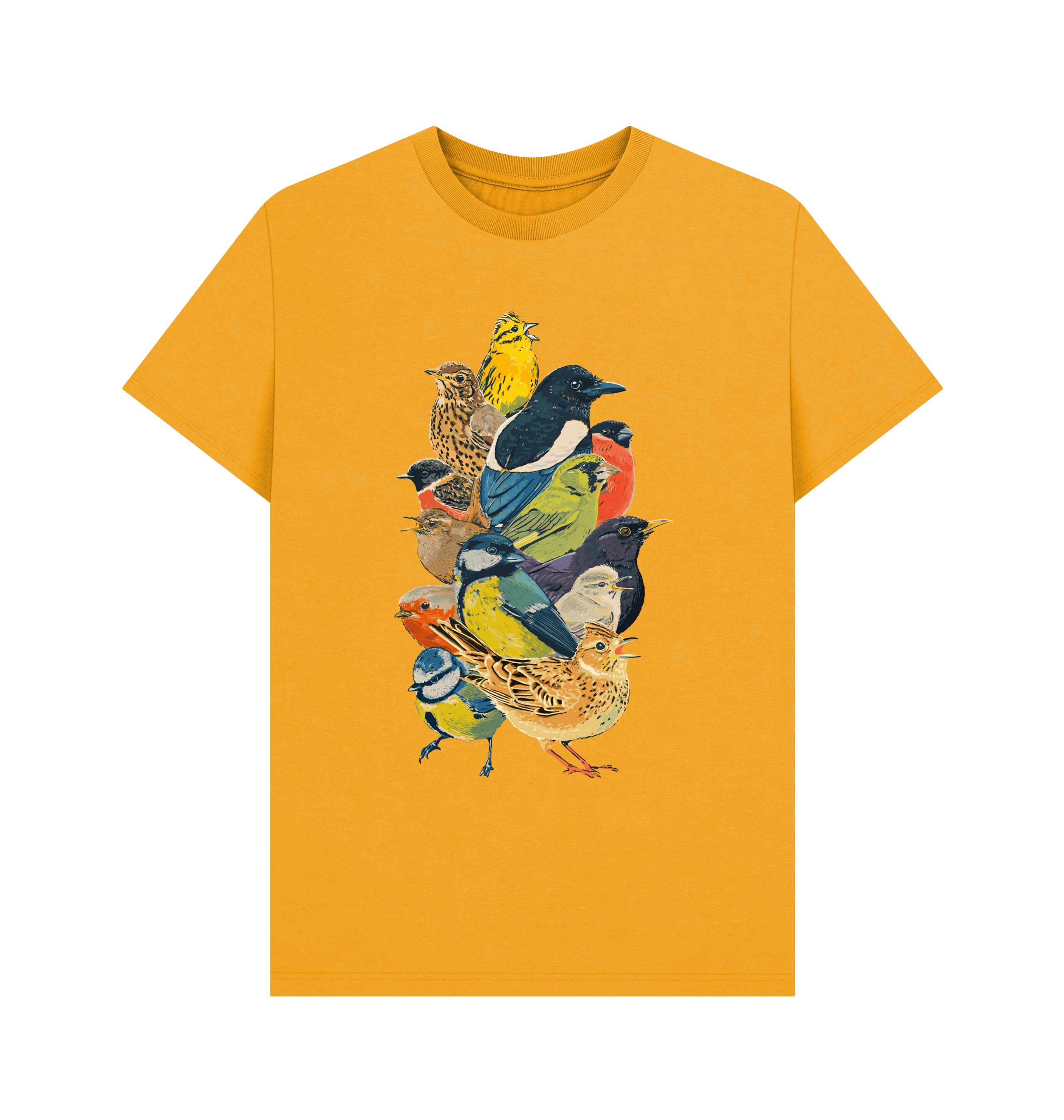 Mustard Printed T-shirt Front