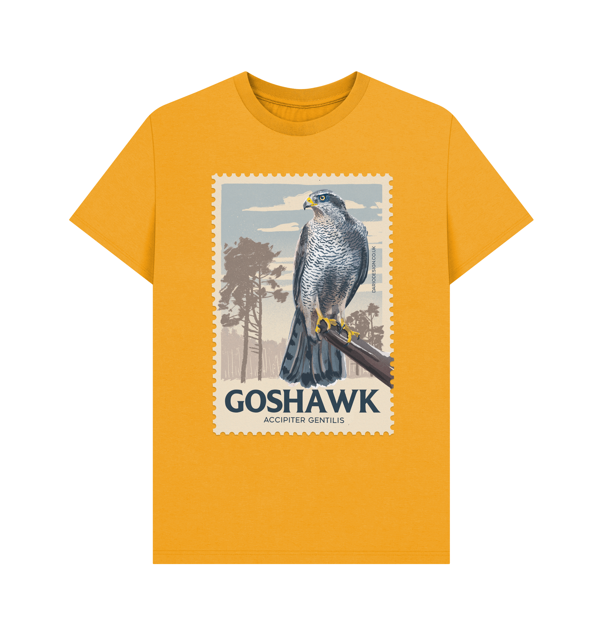 Mustard Printed T-shirt Front