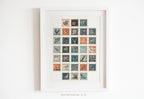UK Endangered Species retro illustrated print