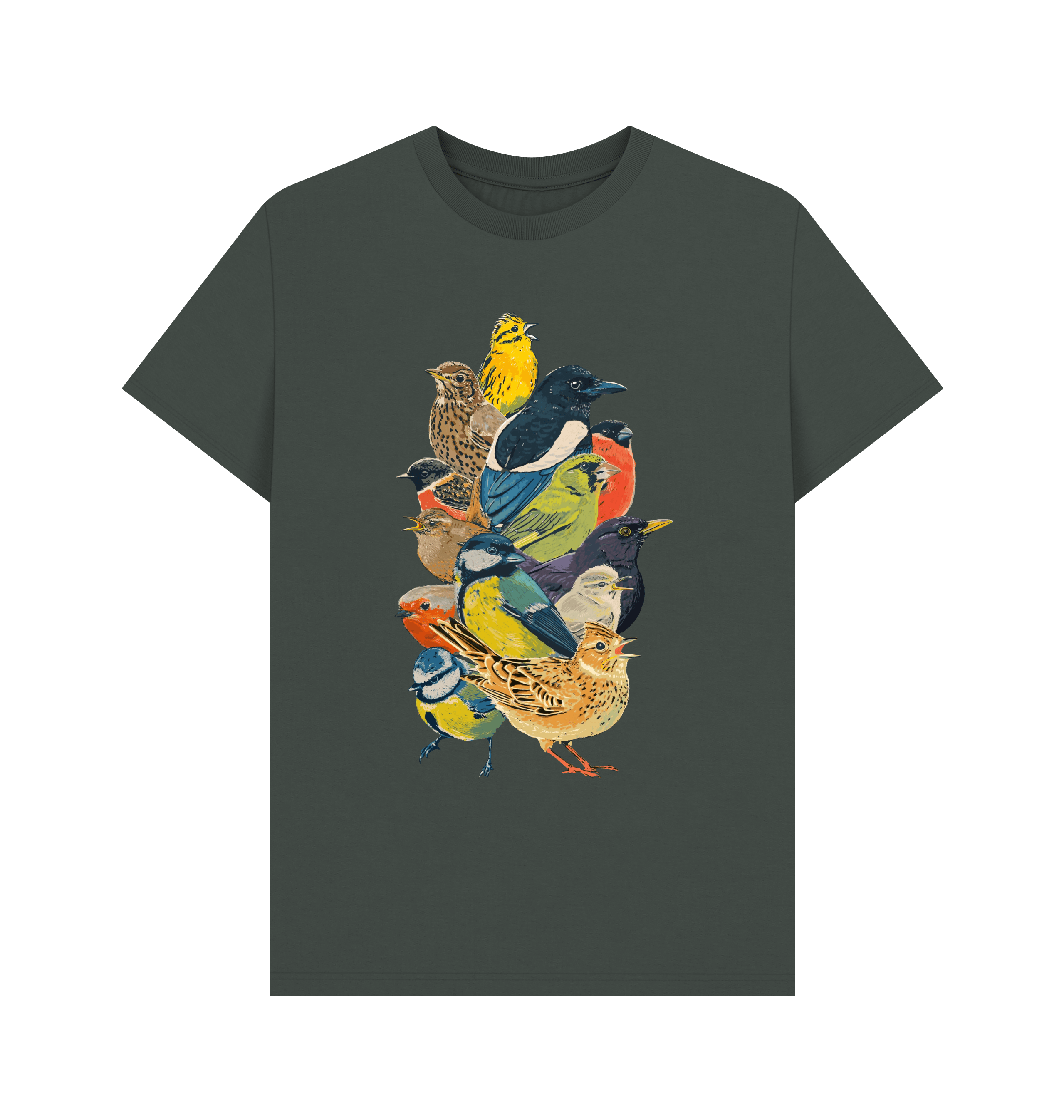 Dark Grey Printed T-shirt Front