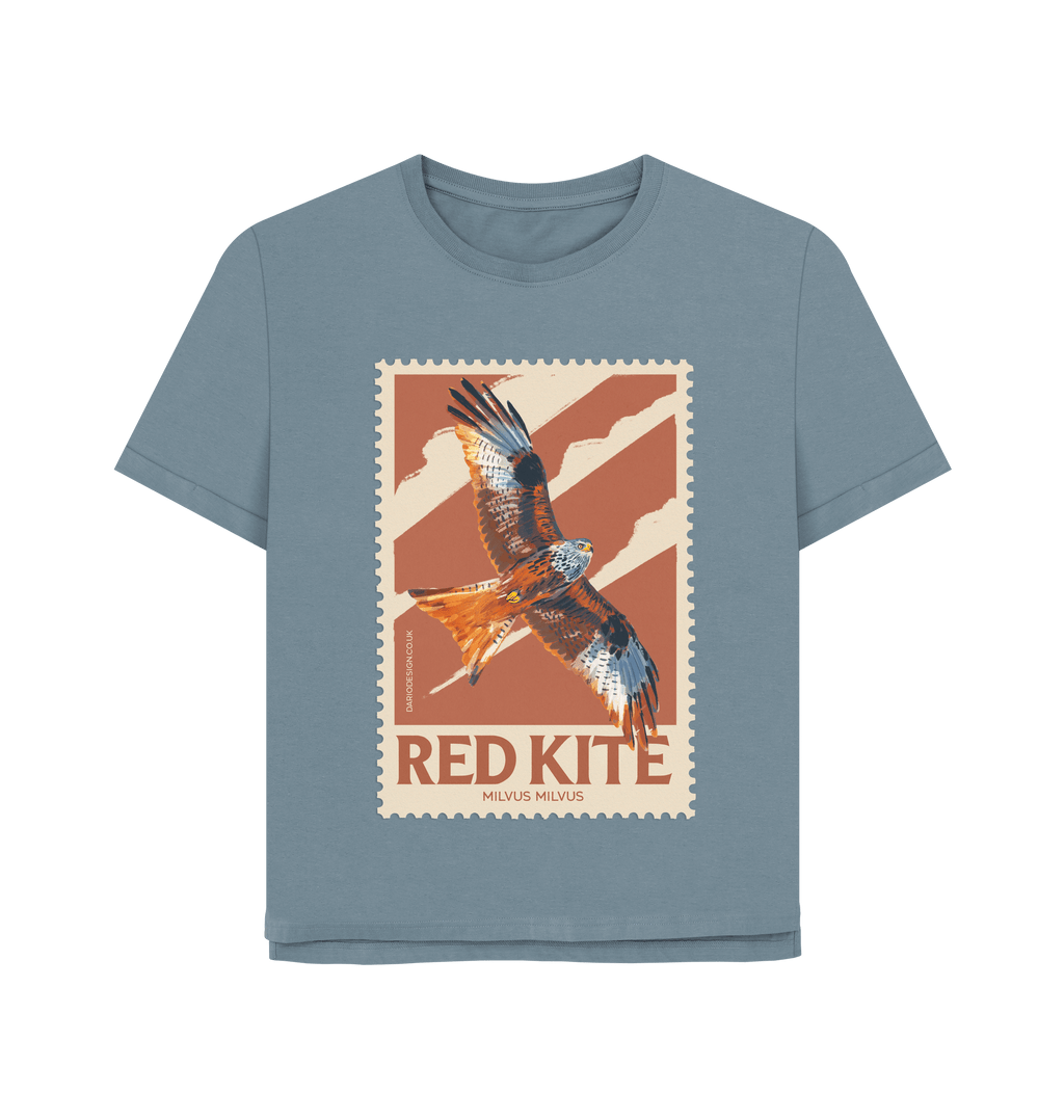 Stone Blue Printed T-shirt Front