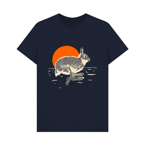Navy Blue Printed T-shirt Front