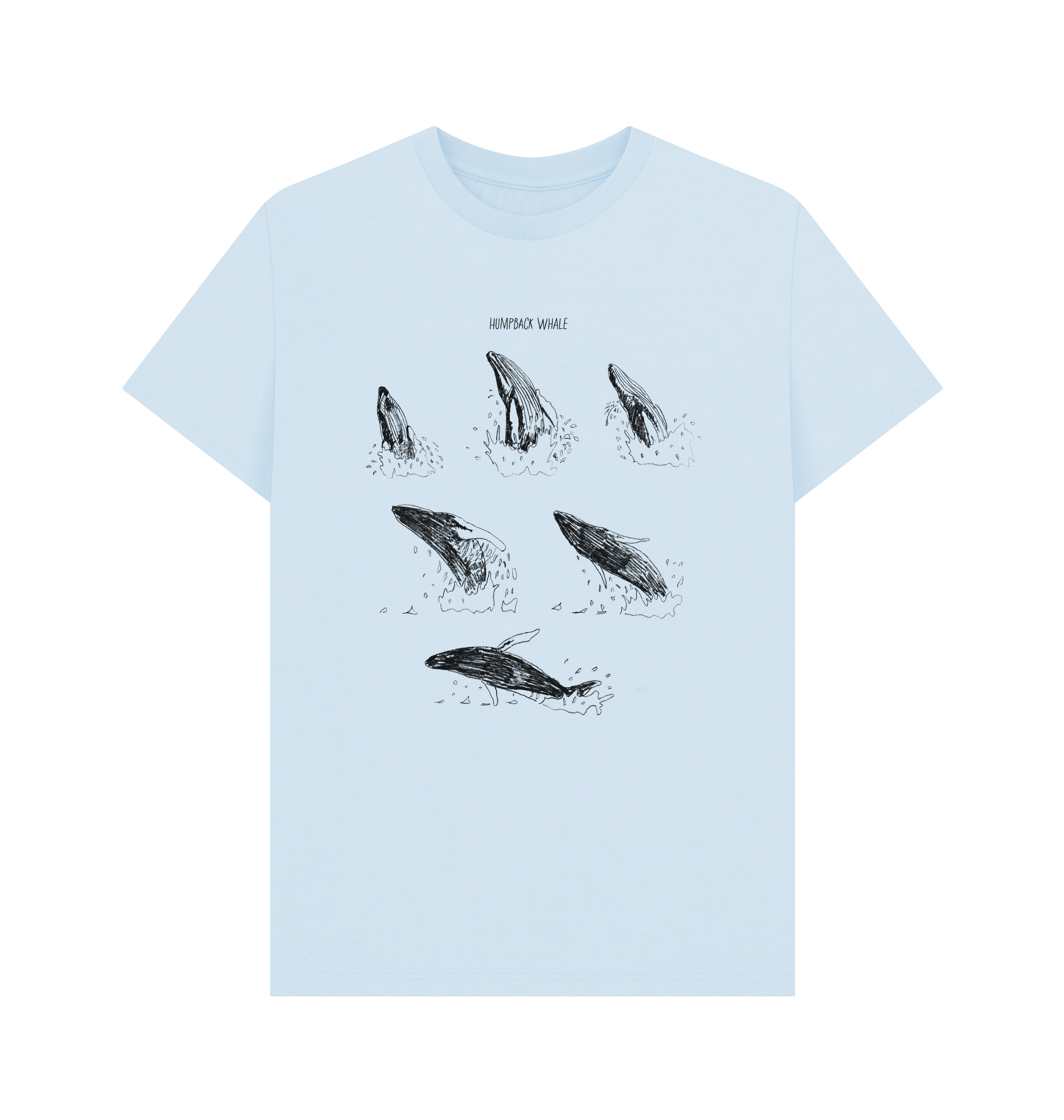 Sky Blue Printed T-shirt Front