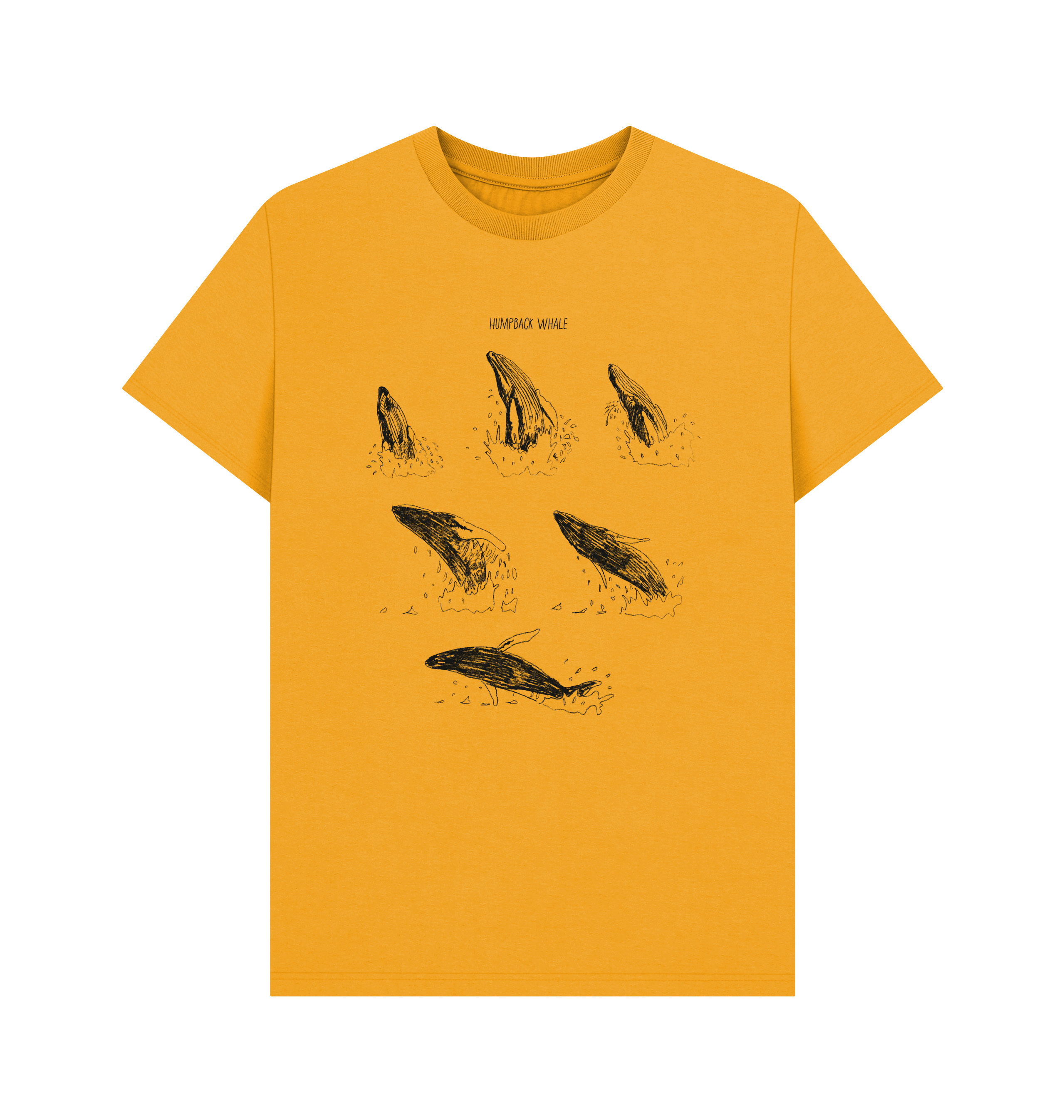 Mustard Printed T-shirt Front